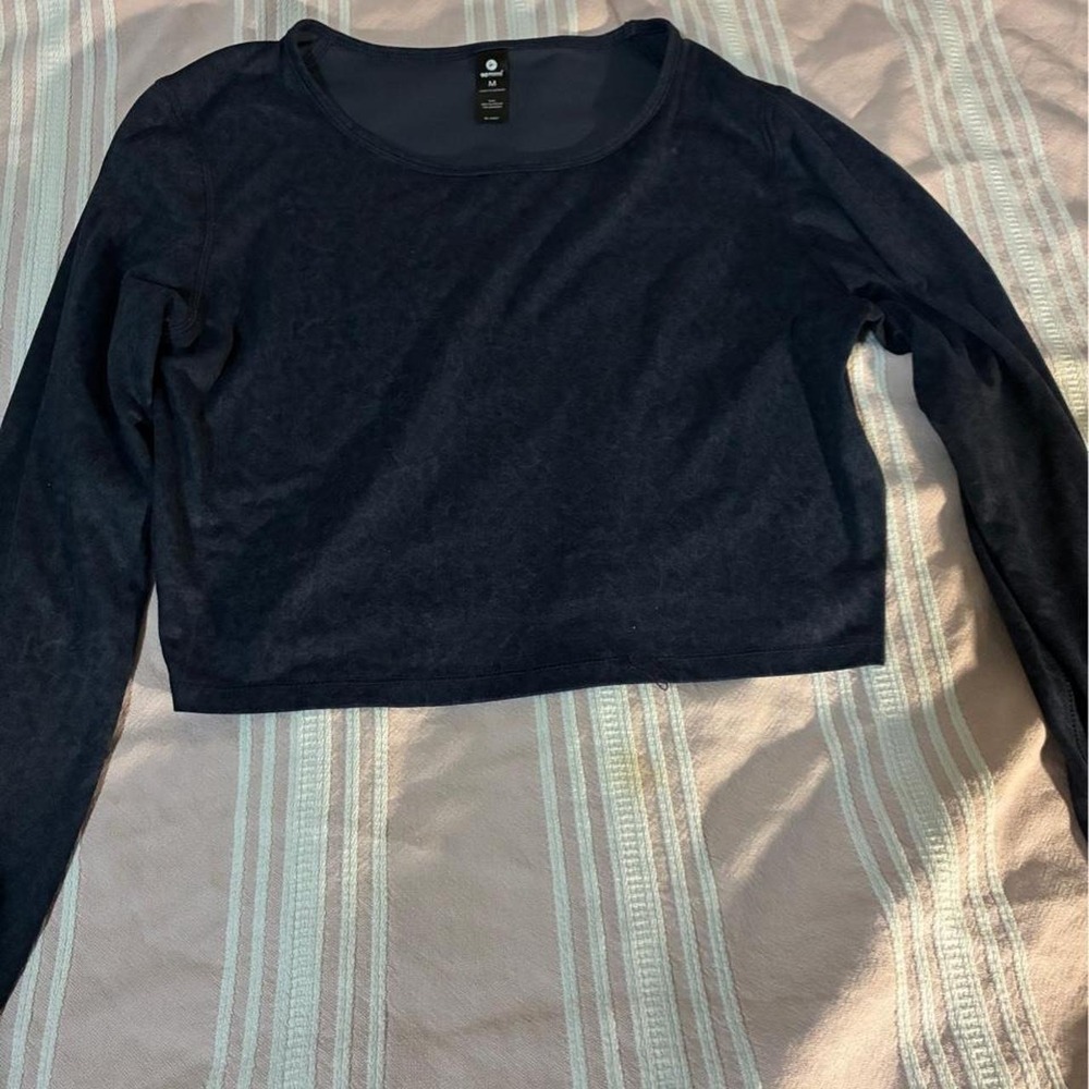 90 Degree by Reflex black long sleeve crop top Size M